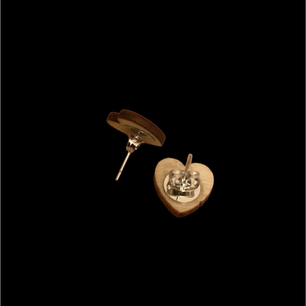 1/30/23***- 3 for $15 LOVE heart shaped stud valentines earrings - Picture 2 of 2